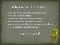 WW1 Education Workshop Slide 3